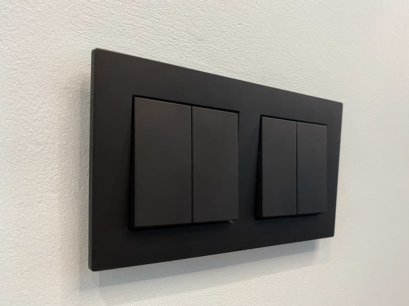 Клавиша двойная, черный матовый Gira System55 0295005 — 2