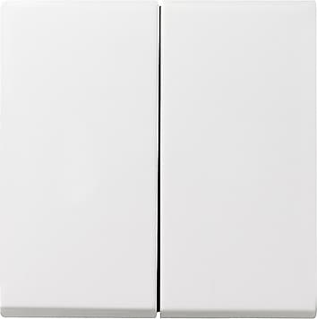 Клавиша двойная, белый матовый Gira 029527