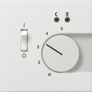 Терморегулятор с подогревом пола Белый Gira F100