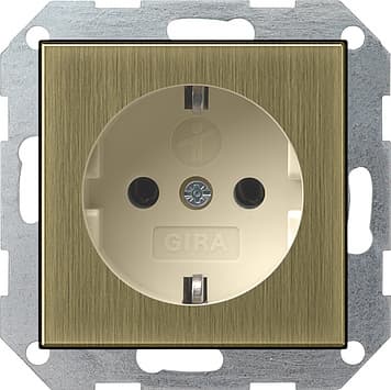 Розетка с защитой от детей Бронза