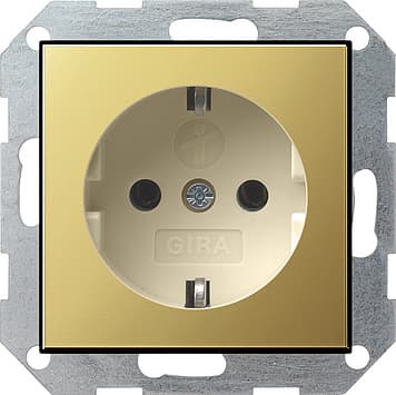 Розетка с защитой от детей Латунь