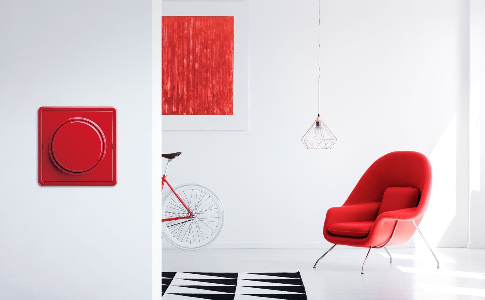 Накладка светорегулятора Красный Gira S-color — 3