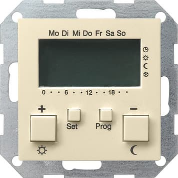 Радиотермостат с часами Кремовый