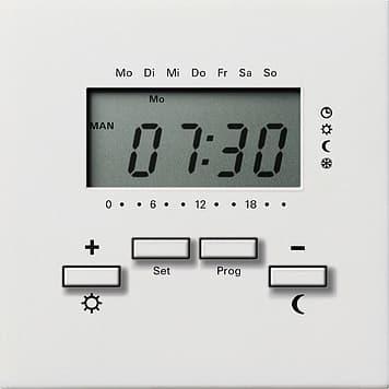 Радиотермостат с таймером Белый Gira F100