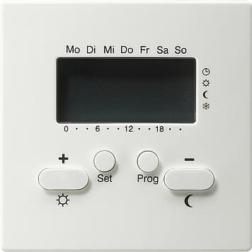 Радиотермостат с таймером Белый Gira S-color