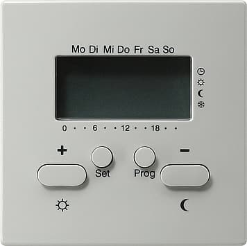 Радиотермостат с таймером Серый Gira S-color