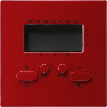 Радиотермостат с таймером Красный Gira S-color