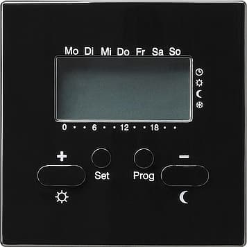 Радиотермостат с таймером Черный Gira S-color