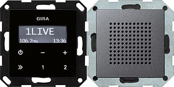 Радио скрытого монтажа RDS Антрацит