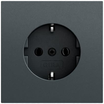 Розетка SCHUKO E2 антрацит