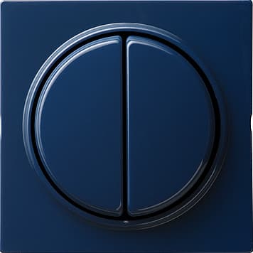 Двухклавишный выключатель с самовозвратом 10А/250В в сборе, синий Gira S-color 012546