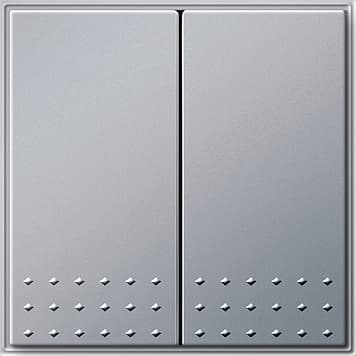 Двухклавишный выключатель с самовозвратом 10А/250В в сборе, алюминий Gira TX44 012565