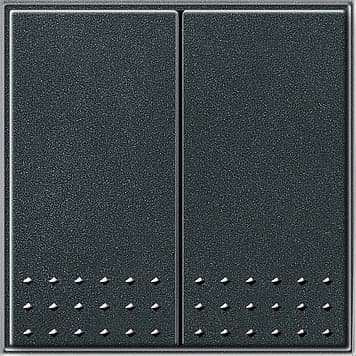 Двухклавишный выключатель с самовозвратом 10А/250В в сборе, антрацит Gira TX44 012567