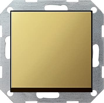 Клавишный выключатель с самовозвратом 10А/250В в сборе, латунь Gira 0126604