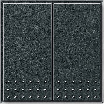 Трехклавишный переключатель с самовозвратом 10А/250В в сборе Антрацит Gira TX44