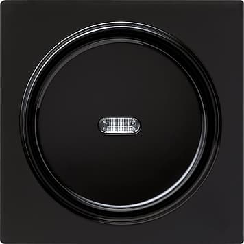 Выключатель с самовозвратом 10А/250В с подсветкой в сборе, черный Gira S-color 013647