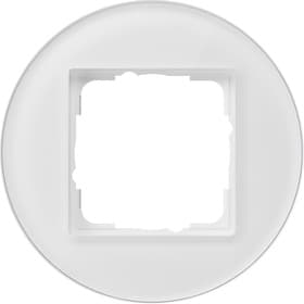 Рамка установочная Studio Белое стекло 1-постовая