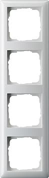 Рамка Standard 55 Белый глянцевый 4-постовая