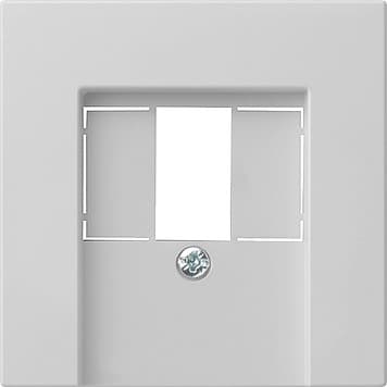 Накладка телефонной розетки TAE+Стерео+USB, серый матовый