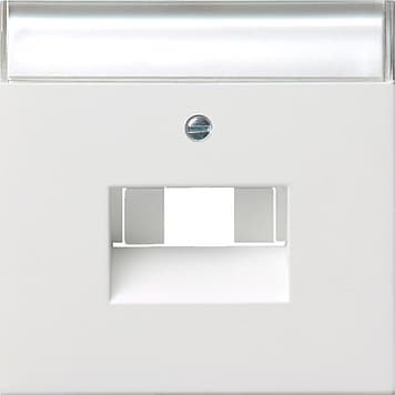 Накладка 50*50 мм для розеток UAE/IAE с полем для надписи Белый Gira F100