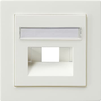 Накладка 50*50 мм для розеток UAE/IAE с полем для надписи Белый Gira S-color