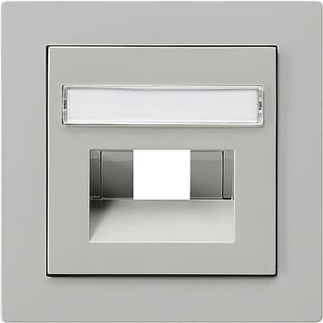 Накладка 50*50 мм для розеток UAE/IAE с полем для надписи Серый Gira S-color