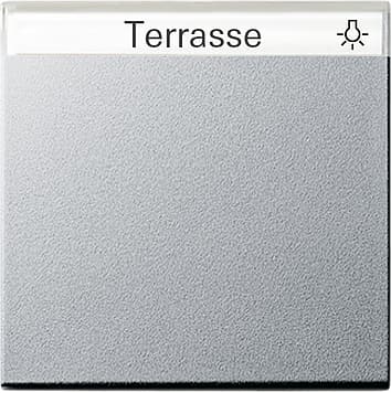 Одинарная клавиша с полем для надписи Алюминий