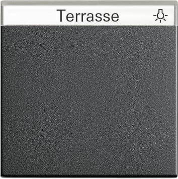 Одинарная клавиша с полем для надписи Антрацит