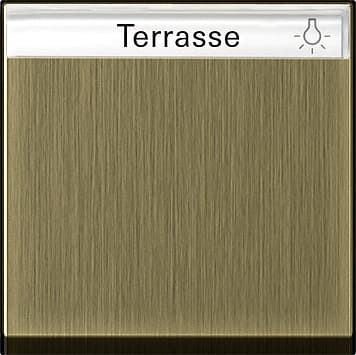 Одинарная клавиша с полем для надписи Бронза