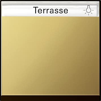 Одинарная клавиша с полем для надписи Латунь