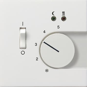 Терморегулятор с размыкающим контактом Белый Gira F100