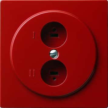 Розетка для стереофонического громкоговорителя Красный Gira S-color