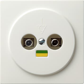 Розетка выравнивания потенциалов, двухместная Белый Gira S-color