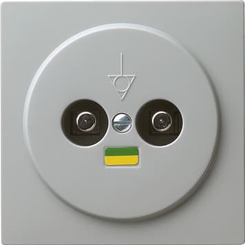 Розетка выравнивания потенциалов, двухместная Серый Gira S-color