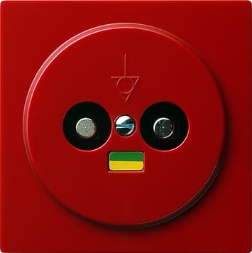 Розетка выравнивания потенциалов, двухместная Красный Gira S-color