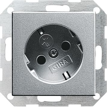 Розетка с поворотом на 30 градусов Алюминий