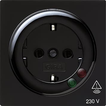 Розетка с защитой от перенапряжения Черный Gira S-color