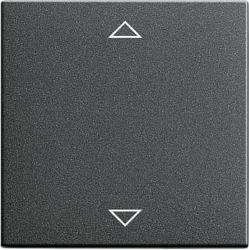 Радионакладка системы управления жалюзи с возможностью подключения датчиков Антрацит