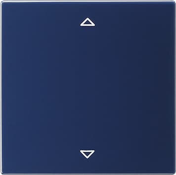 Радионакладка системы управления жалюзи с возможностью подключения датчиков Синий Gira S-color