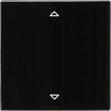 Радионакладка системы управления жалюзи с возможностью подключения датчиков Черный Gira S-color