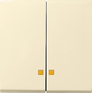 Накладка двухклавишная с контрольными окнами Кремовый