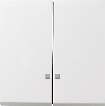 Накладка двухклавишная с контрольными окнами Белый Gira F100