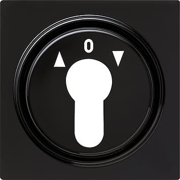 Накладка выключателя с ключом для жалюзи Черный Gira S-color