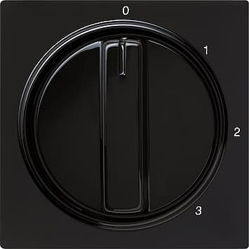 Накладка с ручкой для трехступенчатого переключателя Черный Gira S-color