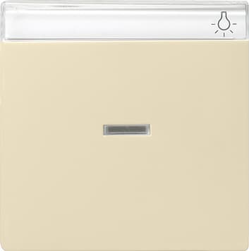 Одинарная клавиша с полем для надписи и подсветкой Кремовый