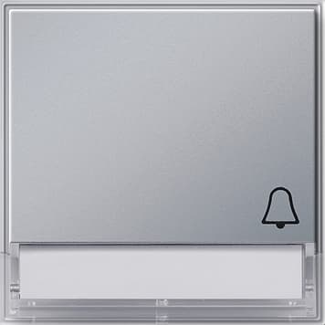 Клавиша с полем для надписи и символом «звонок», алюминий Gira TX44 067365