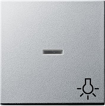 Клавиша с пиктограммой «свет» и контрольным окном, алюминий Gira 067426