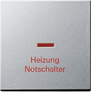 Клавиша «Аварийный выключатель отопления», алюминий Gira 067826