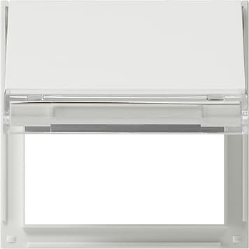 Плата с крышкой с полем для надписи Белый Gira TX44