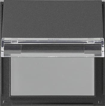 Плата с крышкой с полем для надписи Антрацит Gira TX44